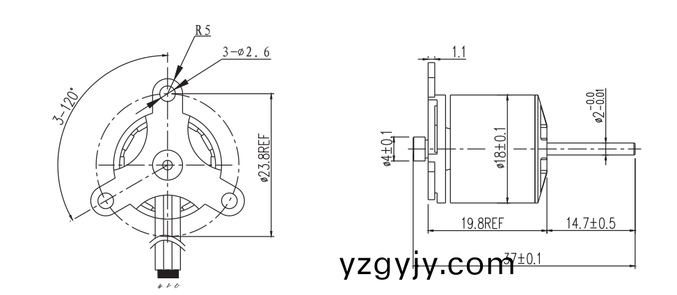 OT-EM1819無(wu)刷電機|健身器材電(dian)機|無人機電(dian)機|直流無(wu)刷電(dian)機(ji)-萬(wan)至(zhi)達電(dian)機