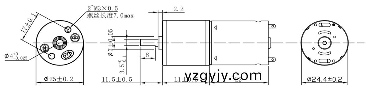 OT-25GA減(jian)速(su)電機|減(jian)速齒輪(lun)箱|直流減速電機(ji)|減速(su)馬達(da)-萬至達電機(ji)
