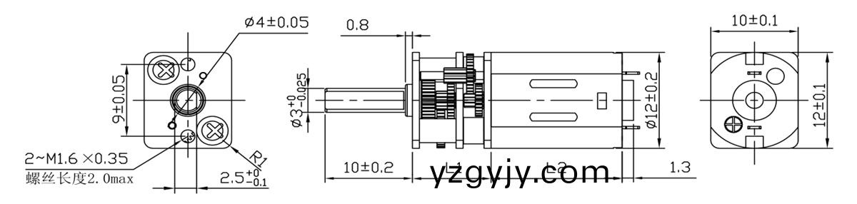 OT-12GA減速電機(ji)_小型(xing)齒輪(lun)減(jian)速(su)機