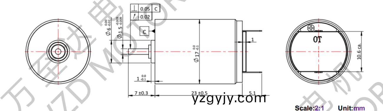 OT-CM1723空(kong)心(xin)桮(bei)電(dian)機-萬(wan)至達電機(ji)