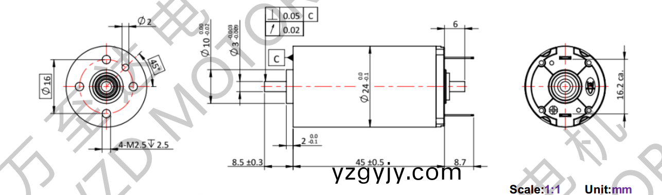 OT-CM2445空心(xin)桮電機(jī)(ji)-萬至(zhi)達(dá)電(dian)機(jī)