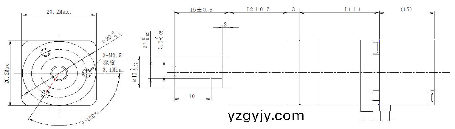 20係列(lie)閉(bi)環(huán)(huan)步(bu)進(jìn)電機(jī)(ji)+齒(chi)輪(lun)箱(xiang)結(jié)構(gòu)